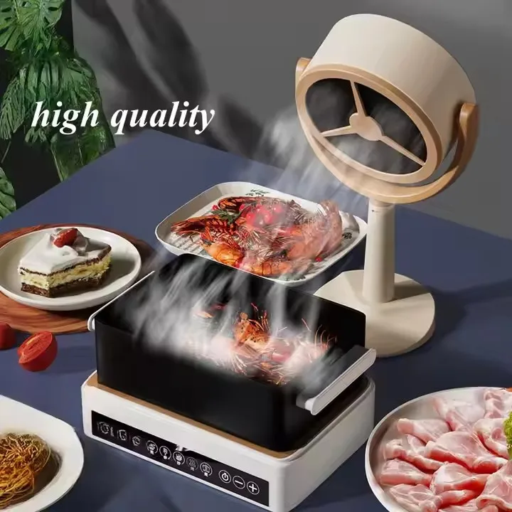 Mini Portable USB Rechargeable Strong Suction Extractor Chimney Cooker  high quality low price mini kitchen range hood