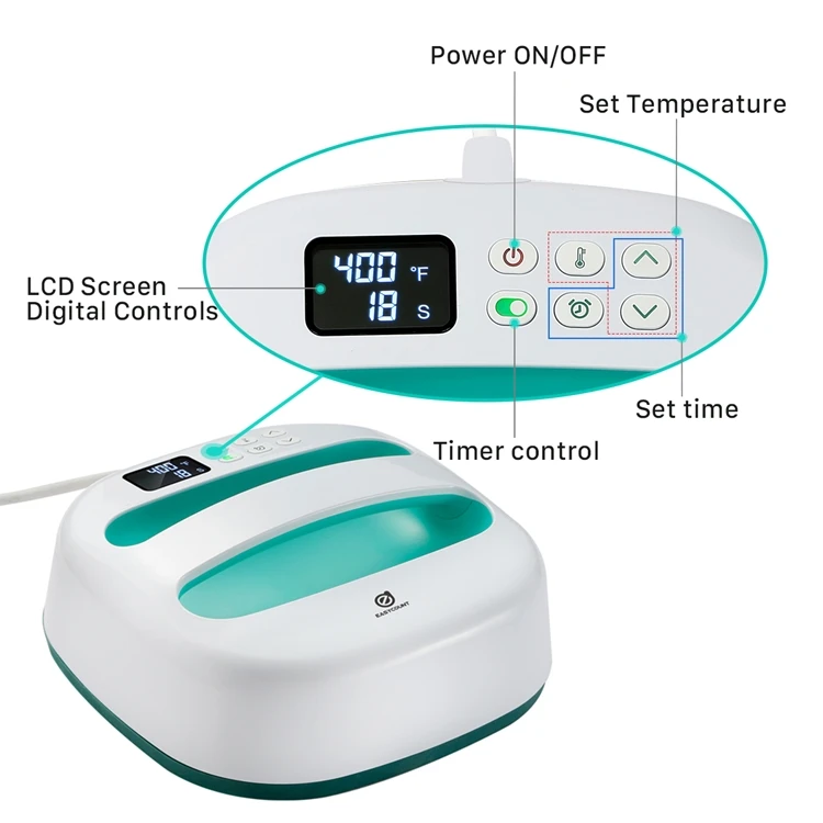  EASYCOUNT 9x9 дюймов Мини Портативный термопресс для футболок сублимационный принтер