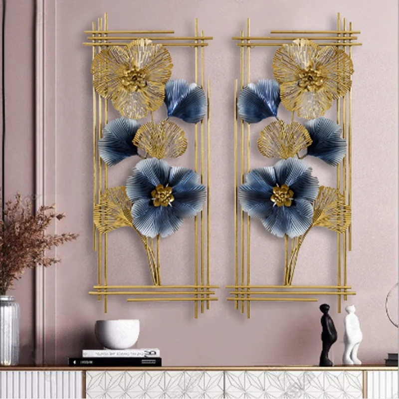 
New modern simple metal home decoration Club hollow double-sided wall decoration 