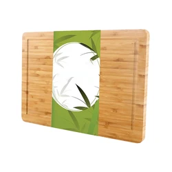 High Quality Large Organic Bamboo Kitchen Chopping Block Wood Cutting Chopping Board with Juice Groove