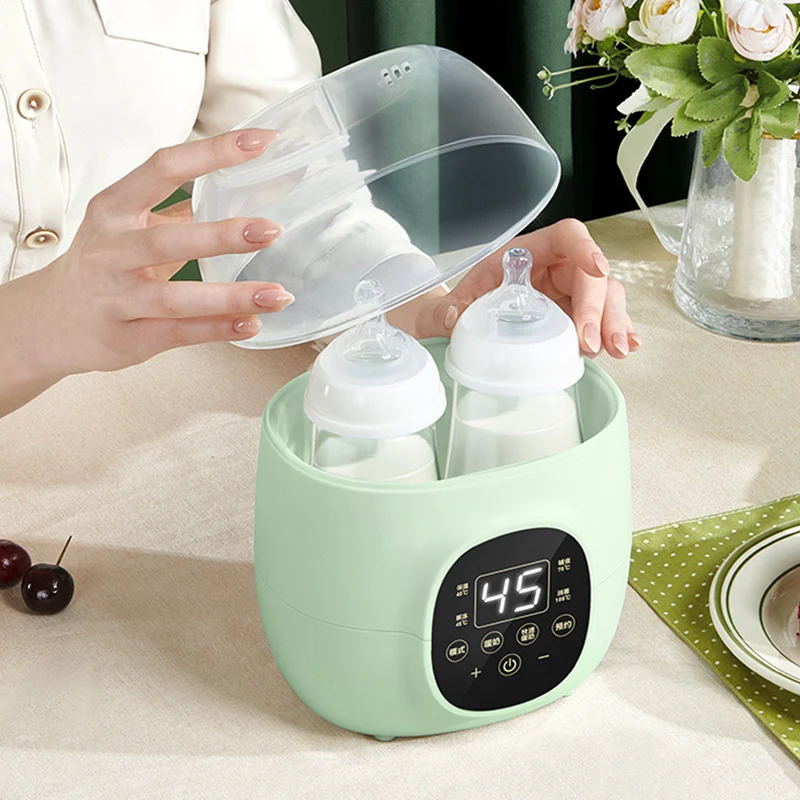Bear Bottle Warmer, Baby Bottle Warmer for Breastmilk, 6-in-1 Fast Baby Food Heater&Defrost Warmer with Timer LCD Display Accura