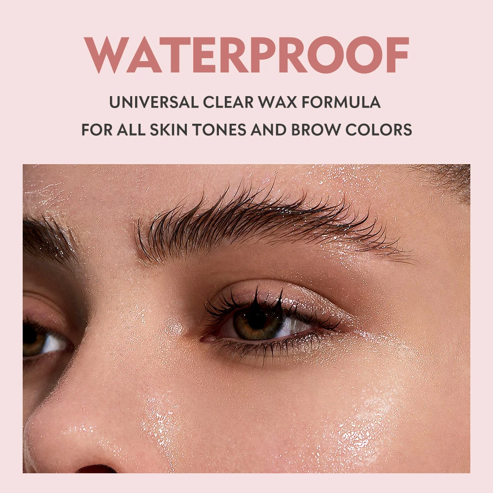 Private Label Eyebrow Styling Wax Brow Waxing Clear Dry Fast Lasting Styling Waterproof Eyebrow Styling Gel With Brush Makeup