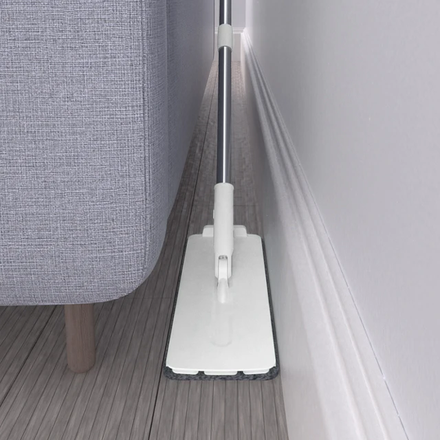 Microfiber Floor Mop  Cleaning Flat Mop  and Bucket Set with Wringer Long Handle