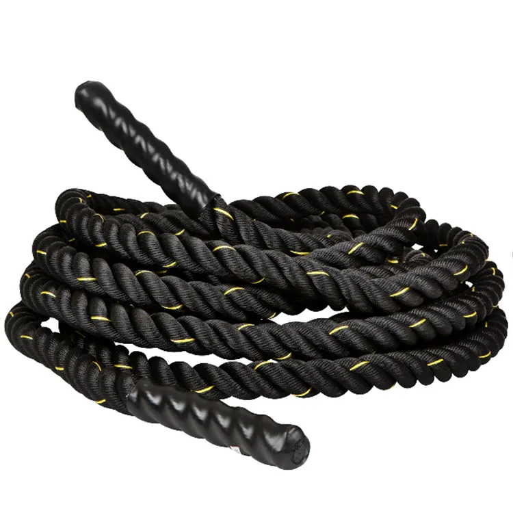customized logo iron bull  training battle rope jump rope   with handle gym 30 ft 15m for body fitness