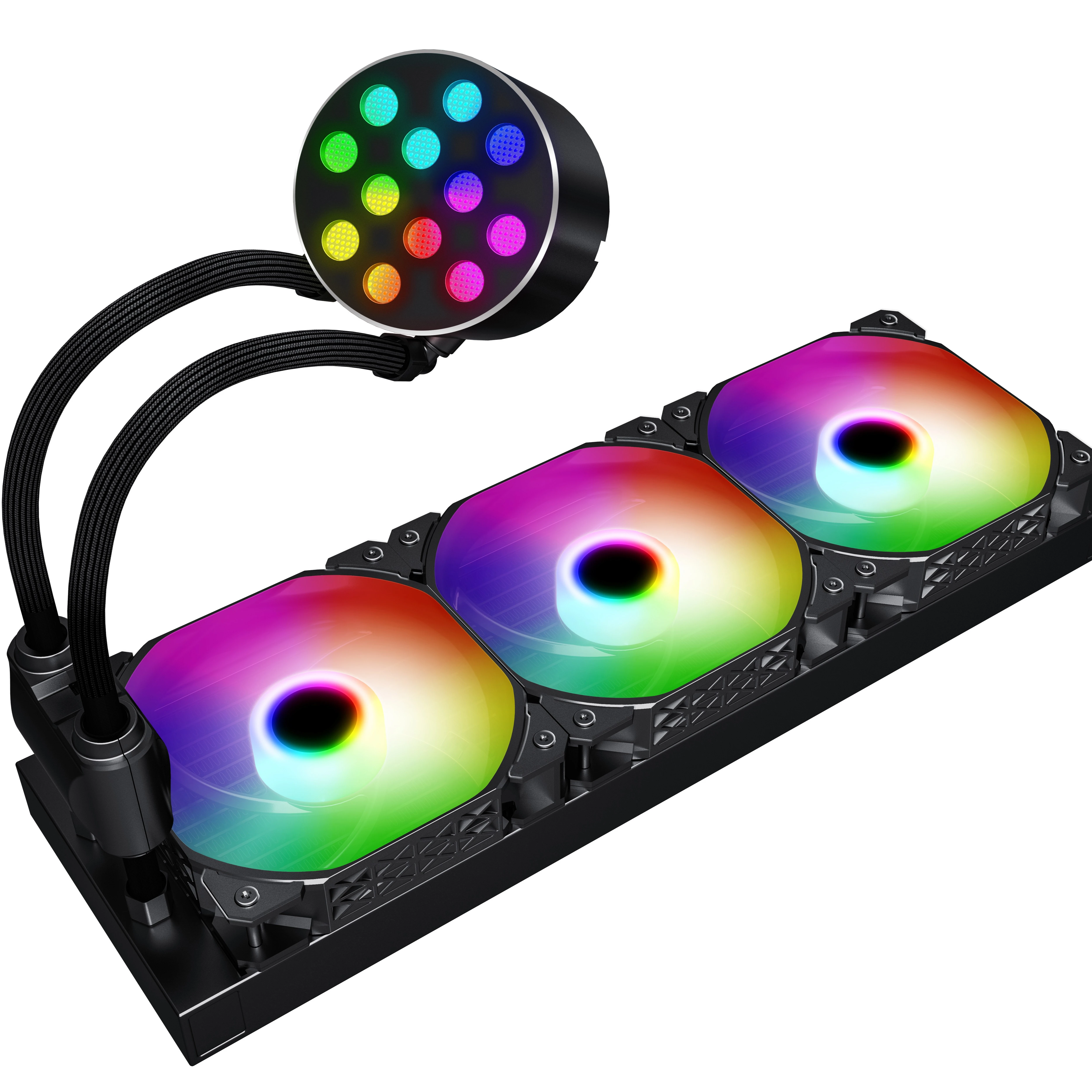 Оптовая продажа с завода SAMA, черный радиатор 360 мм для процессора ПК с жидкостным охлаждением