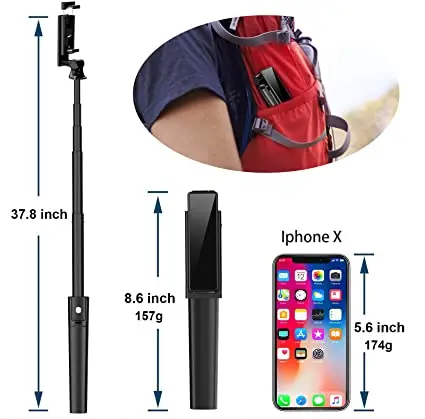 Slamoe Q02s Gimbal Wireless Professional Mini 360 Tripod Blue tooth Flexible Selfie Stick