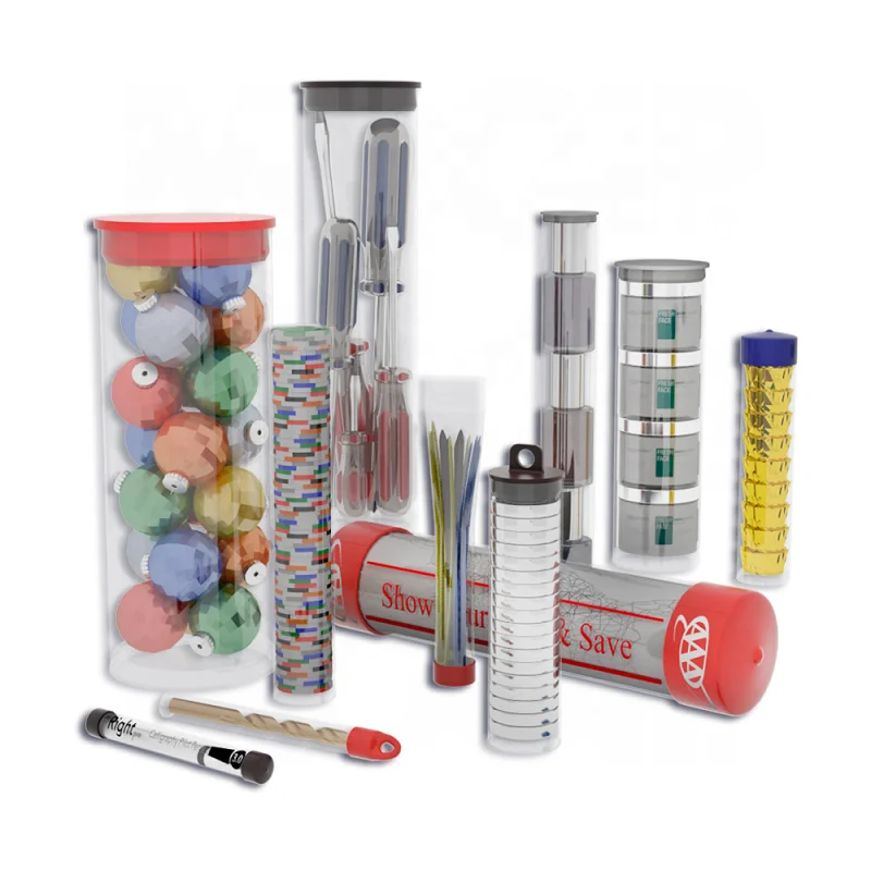 Clear extruded plastic packaging tube end cap plug seal bottom PHP Series