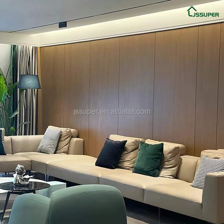Bamboo Wood Fiber Integrated Wall Panels Wall Decorative Siding Living Room Bedroom Background Wall Paint-free Self-installation