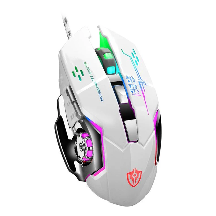 X7 RGB Colorful Glowing Gaming Mouse Wired Laptop Computer Mouse Mini USB Customized 7 Keys Mouse Gamer