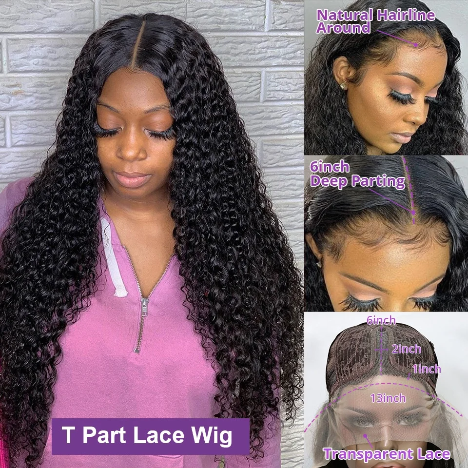 26Inch New Arrival Transparent Lace Front Wigs Deep Wave High Temperate Fiber Black Front Wig Curly Synthetic Wig For Women