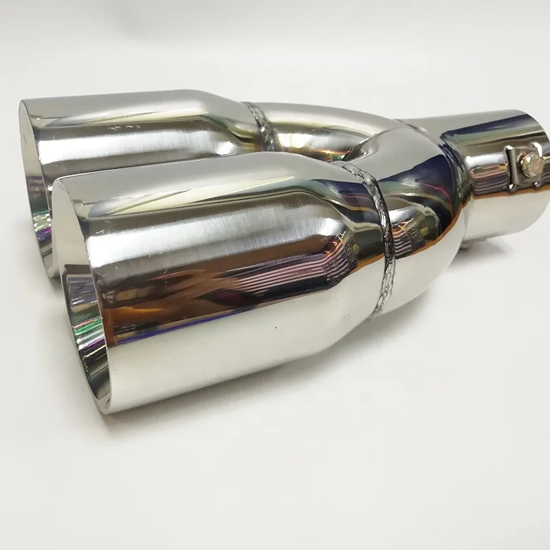 
car muffler tip Dual 2.5 inches Inlet Round Flat Exhaust tail Pipe Tips-YFX-0128 
