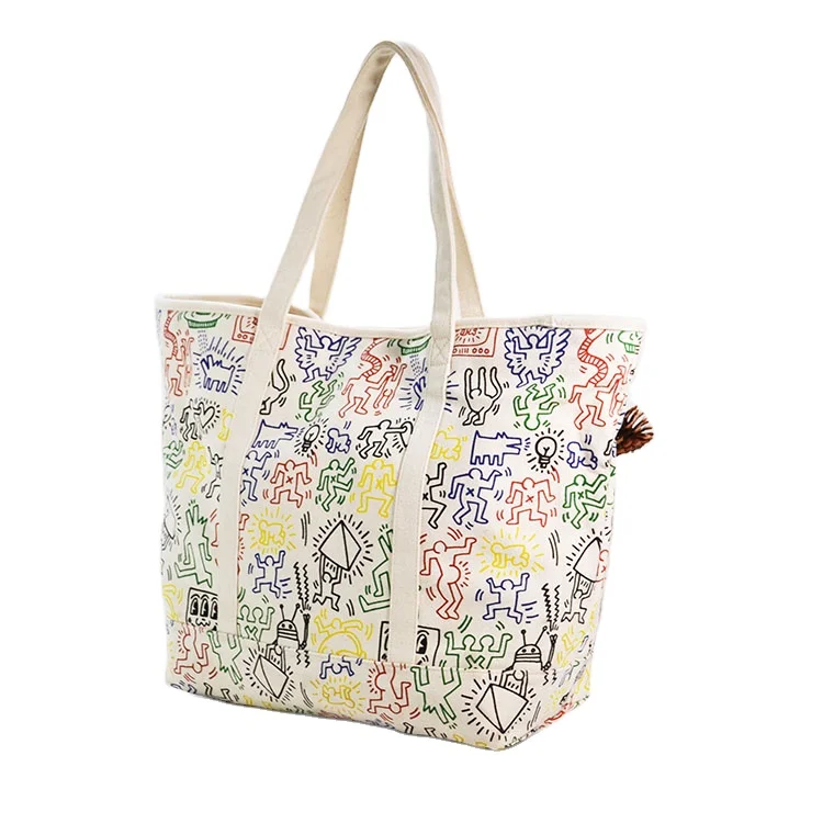 High Quality Reusable Cheap Custom Logo Cotton Canvas Beach Bag, Cotton Canvas Tote Shopping Bag