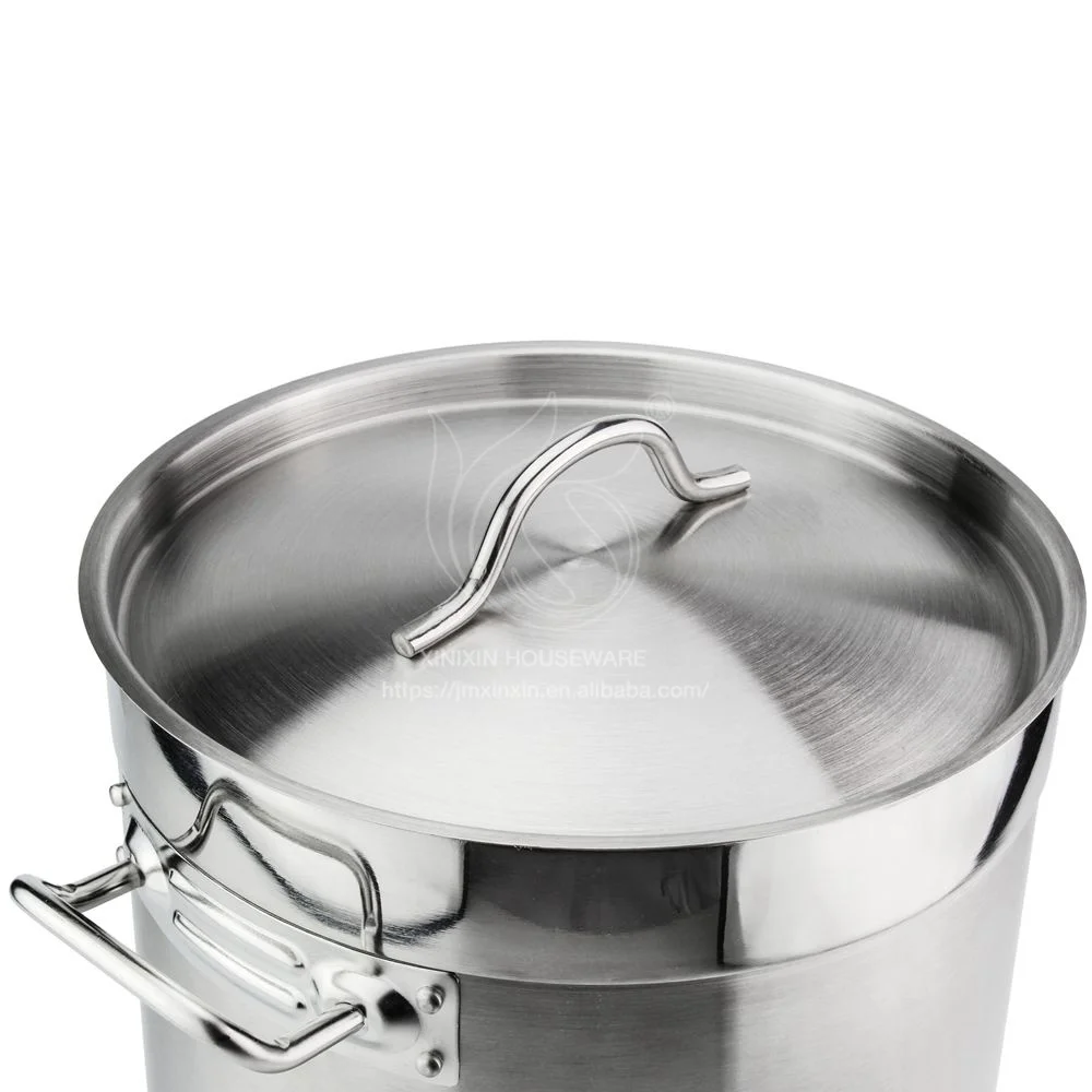 Wholesale Large Stock Cookware Commercial Cooking Pot Kitchenware Catering Equipment Stainless Steel Stock Pot
