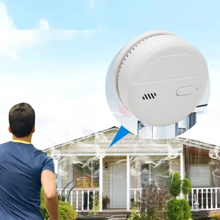 New Design Stand Alone Optical 9v Photoelectric Smoke Alarm Freestanding Smoke Alarms