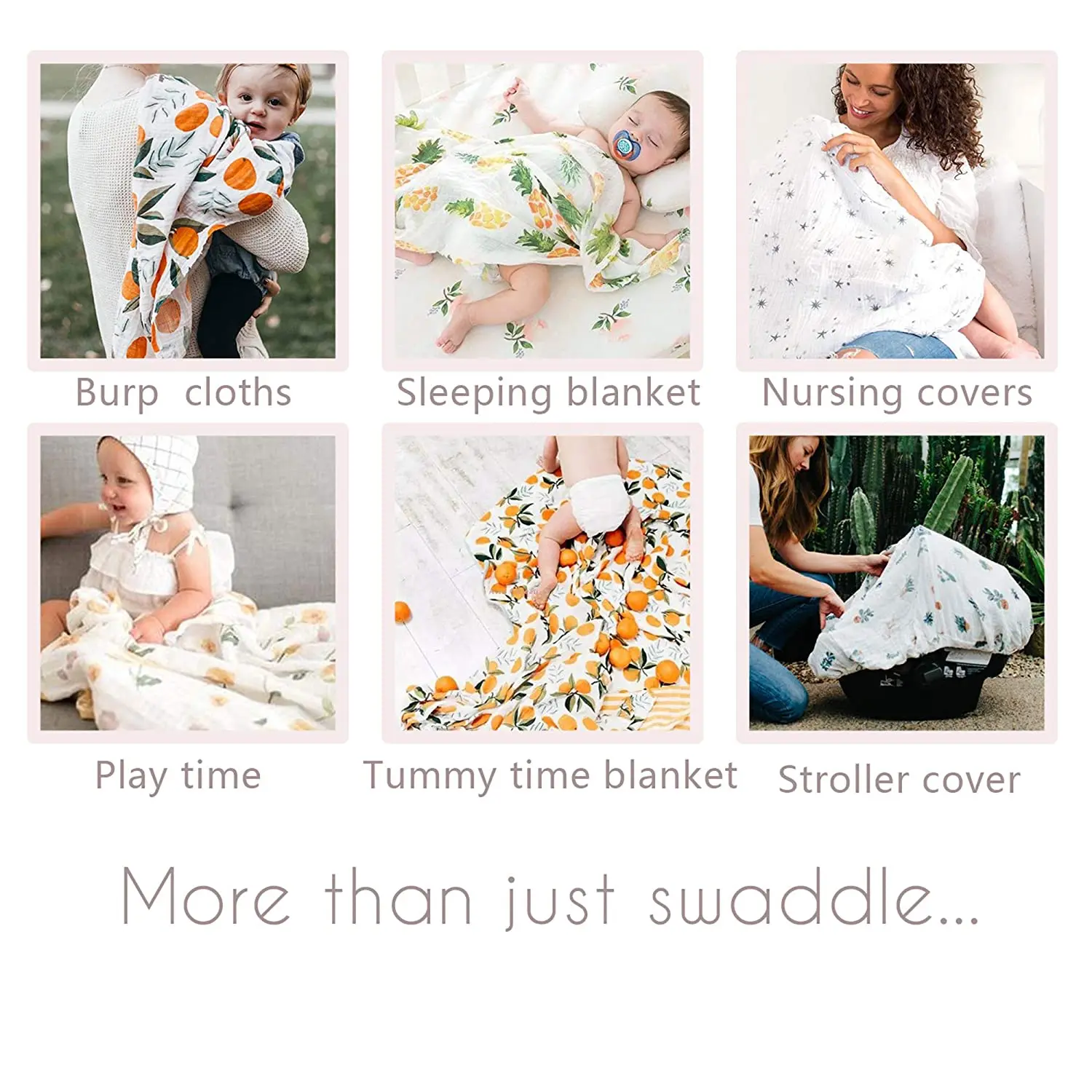 High Density Custom Print Design 2-6 Layers Receiving Blankets Muslin Squares Bamboo Cotton Baby Muslin Swaddle Blanket