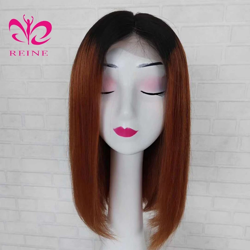 Short Bob Ombre 1b/30 Color 13*4 Lace Front Middle Ratio 8/10/12/14 inch Vietnamese Human Hair Wig Pre-Plucked Wigs