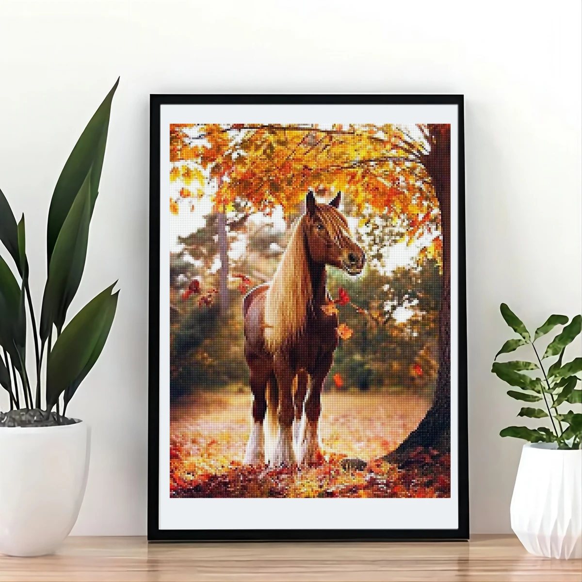 Factory Diamond Painting Horse tree animal Wall Arts Painting 5d Mosaic Paintings