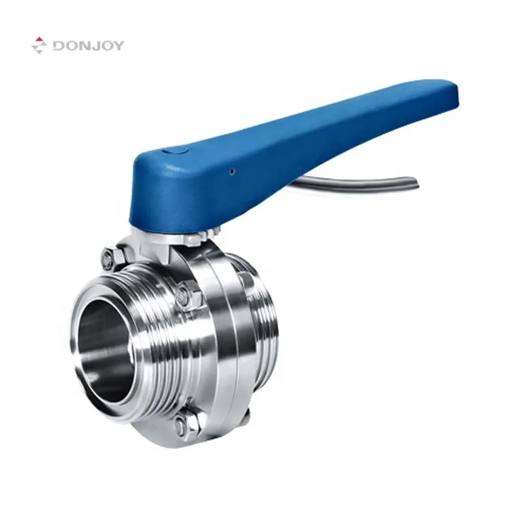 Donjoy high performance dairy pharmacy hygienic 6 inch tri clover stainless steel 304 316L butterfly valve