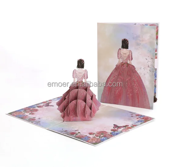 Beautiful Gold Birthday Cards for Women Her - Elegant Girl