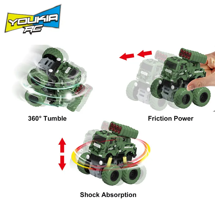 Big wheel friction toy vehicle inertial military vehicles  army missile rocket transport car 12pcs Set Collection Toys For Child