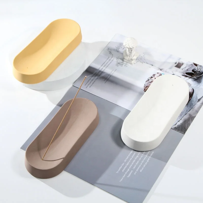 YBH Incense Holder Desktop Incense Stick Holder Luxury Incense Burner Set Wholesale Mini Modern SANDALWOOD Mini Clay Candy Matt