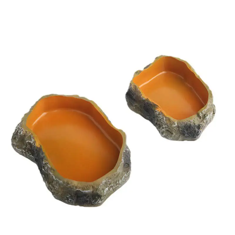 Durable Reptile Breeding Resin Water Bowl Lizard Breeding Box Landscaping Bowl Pet Bowls
