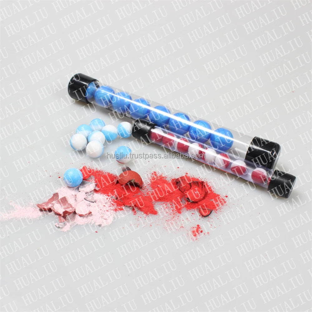 Оптовая продажа несмертельного оружия OEM 0 68 калибра CS Paintable pullet Paintball powledar pellets барьерные шарики из твердого порошка