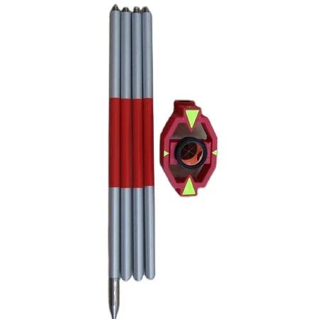 SZMOUNT FDC063 High precision total station surveying instrument Optical Prism with 4 Poles, Survey Mini Prism set