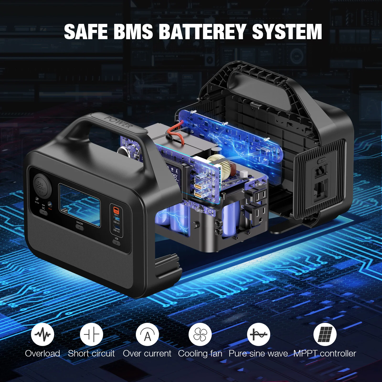 EBL 300Wh 110v 220v Lifepo4 батарея универсальная электростанция портативная солнечная мини 300W