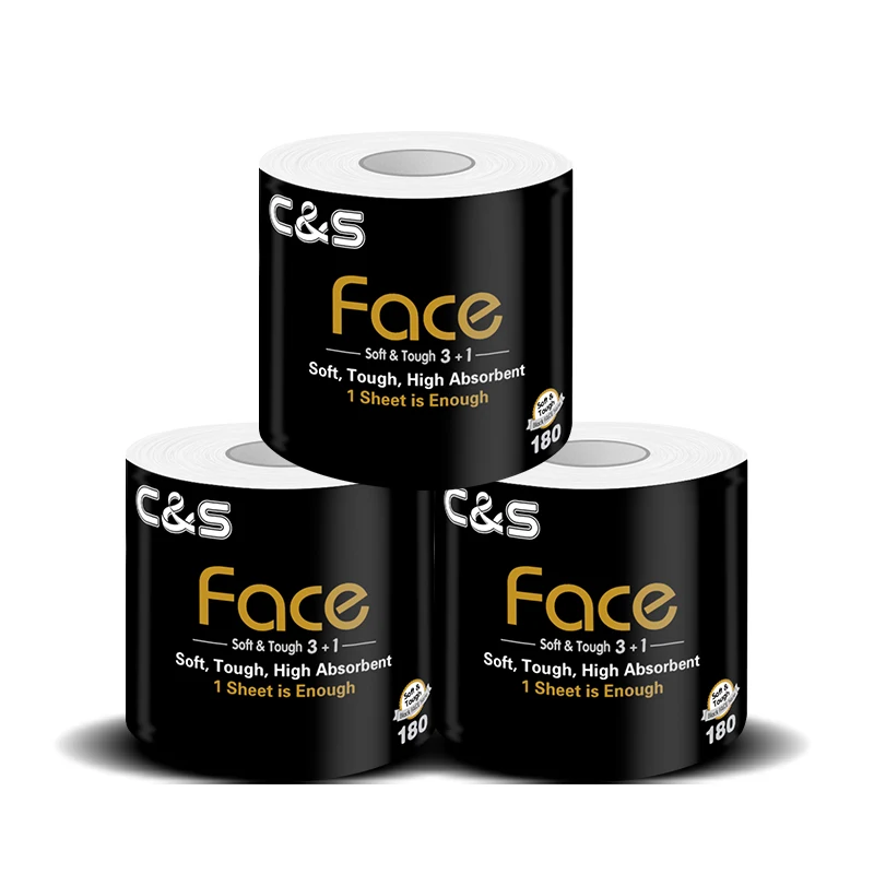 Customized Logo Ultrathick Virgin Wood Pulp Tissue Strong Texture Tissue Roll Paper