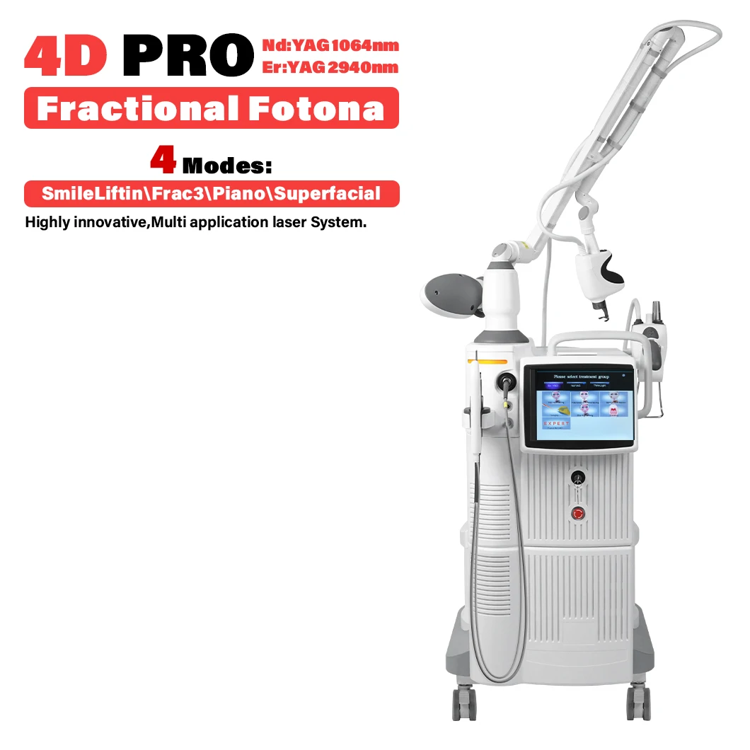 4D pro Машина erbium лазерный 2940 1064 Nd Co2 Фракционный лазер для удаления выпадения волос отбеливание кожи удаление веснушек