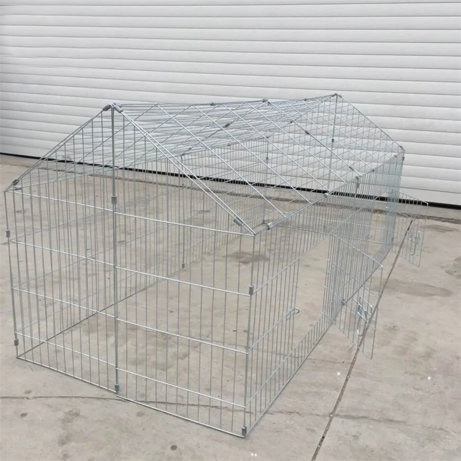 Easy to assemble folding chicken cage crate coop carrier