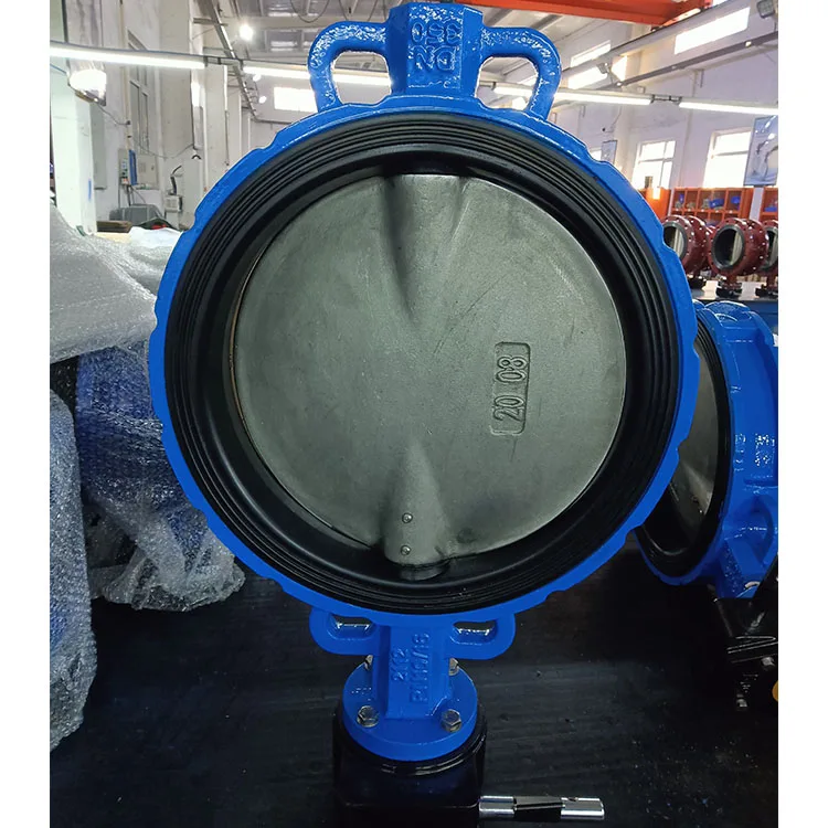 cast iron ductile iron pn10/16/10k/class150 wafer type butterfly valve with epdm seat, ss304 disc