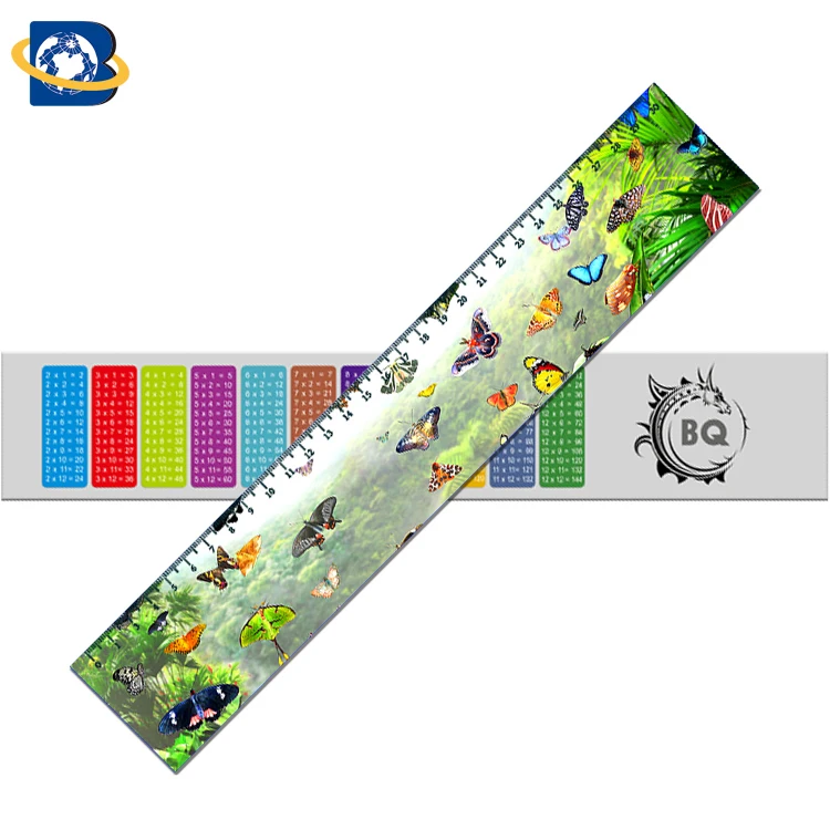 
OEM 3d lenticular Ruler Promotional Gift Stationery custom shape and design 
