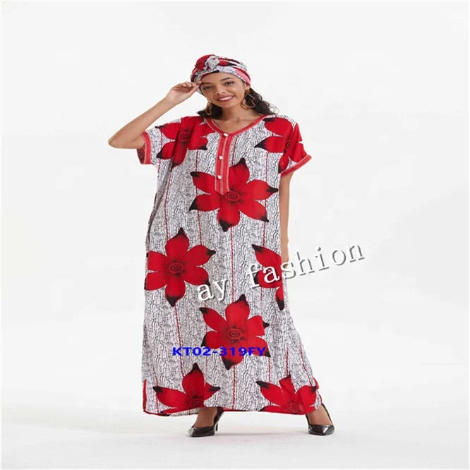 Ay Fashion African Traditional Dresses Cotton Kaftan Designs