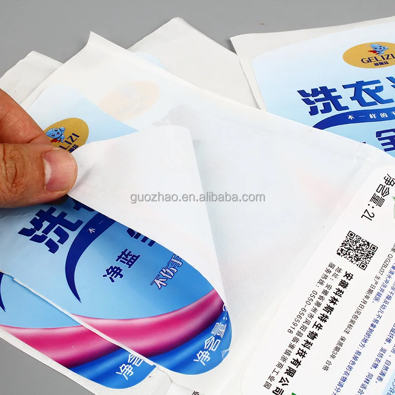 Brand Logo Private Custom Stickers Adhesive Printing PVC/PP Label For Liquid Detergent Laundry Detergent Bottle Sticker