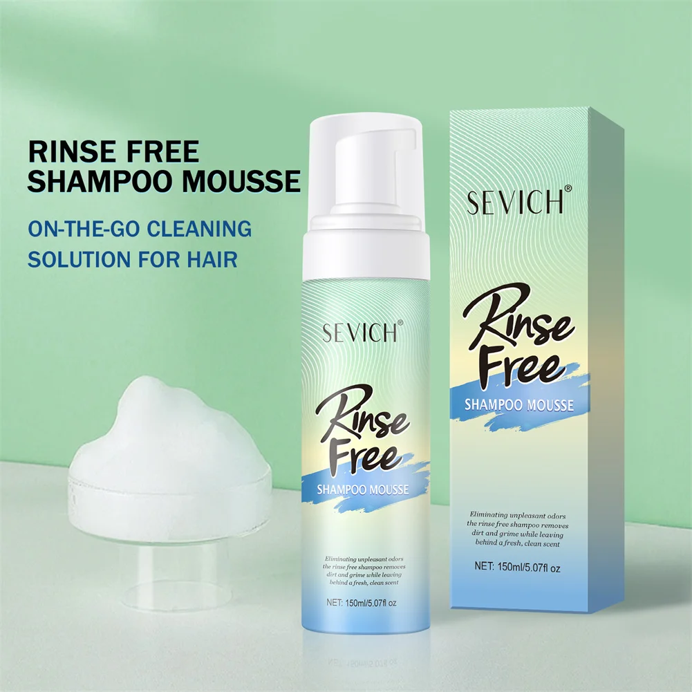 Wash-Free Shampoo Private Label Oil Control Fluffy Dry Cleaning Leave in Foam Shampoo Mousse for Hair Growth