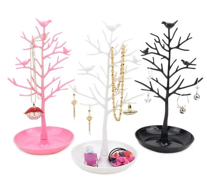 wholesale Jewelry Display Stand Tree shape Storage Racks Earrings Necklaces Rings Jewelry  Desktop metal Organizer Holder