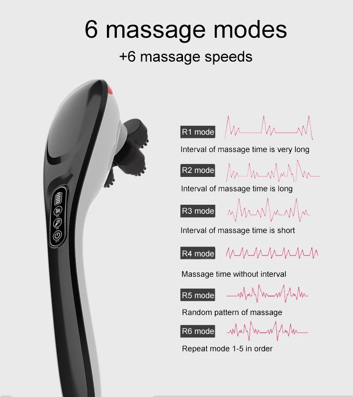 6 massage modes wireless handheld percussion massager body hammer with heat