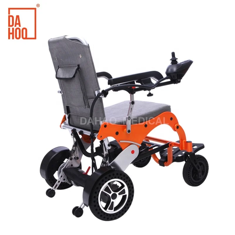 Portable Aluminum Travel Offroad Power Operated Folding Lightweight Wheel Chair Electric Wheelchair with Lithium Battery