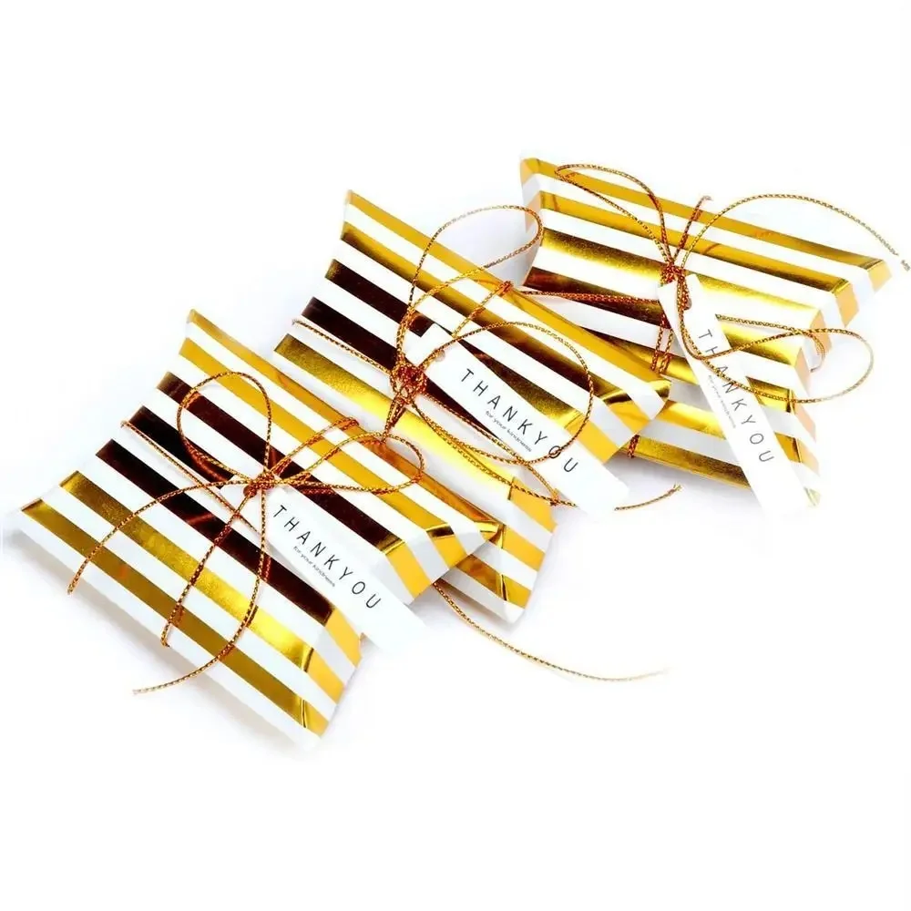 Eco Friendly Pillow Shape Kraft Jewelry Candy Box Craft Paper Wedding Favor Gift Pie Party Bags