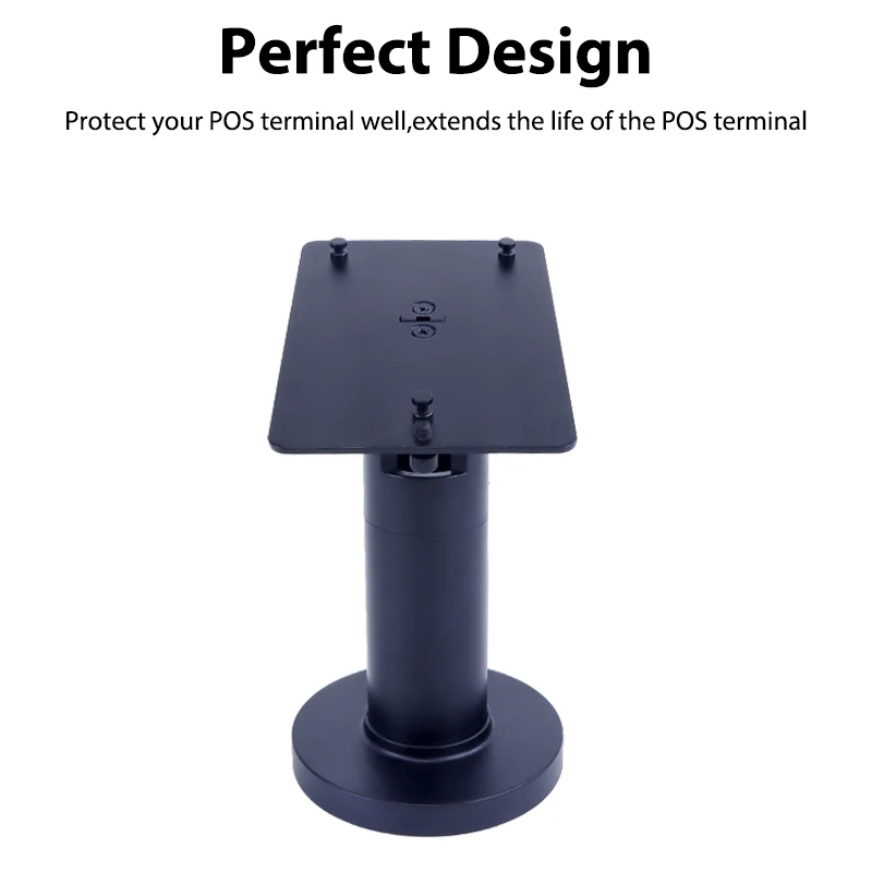 Desktop anti-theft metal POS terminal stand POS swivel credit card machine stand for PAX A30