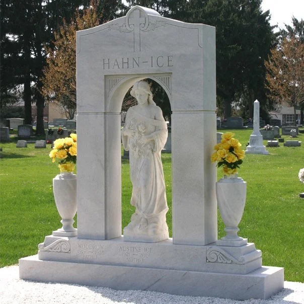 Luxury Large Granite Monument Hand Carved Marble Cemetery Headstone Family Mausoleum