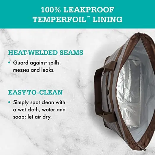 Cooler Bag Insulated Grocery Bags Large Freezer Shopping Cooler Tote for Travel Groceries Beach Thermal Food Delivery Bag