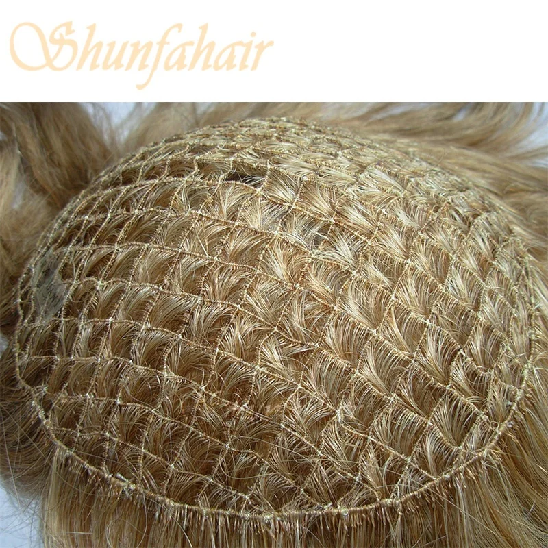 Breathable fish net lace human hair Integration Top Piece