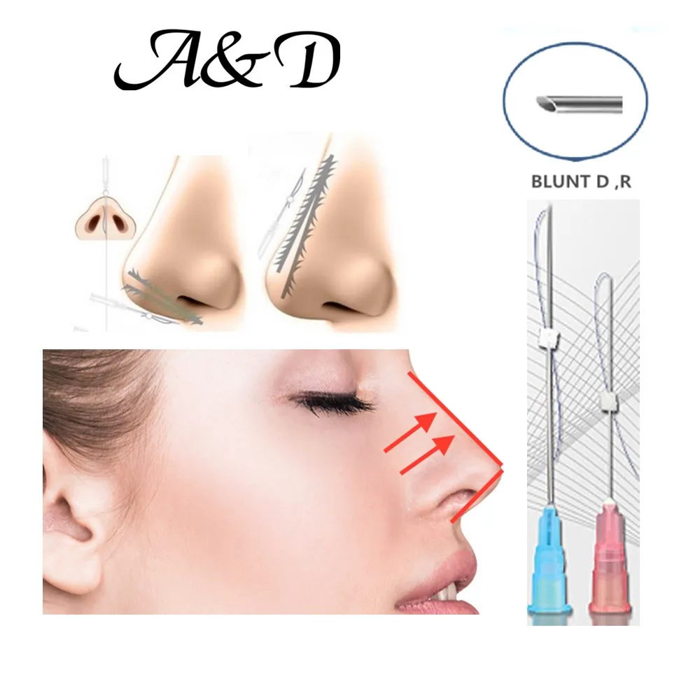 Поставщик fios de PDO медицинская микро-нить для подтяжки носа игла Blunt 19g50