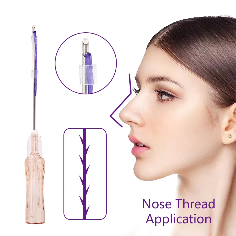 Hilos Tensores Korea 21g 38mm 50mm 60mm Nose Filling Multi Mesh Barbed Cog Nose Lifitng Plla Thread