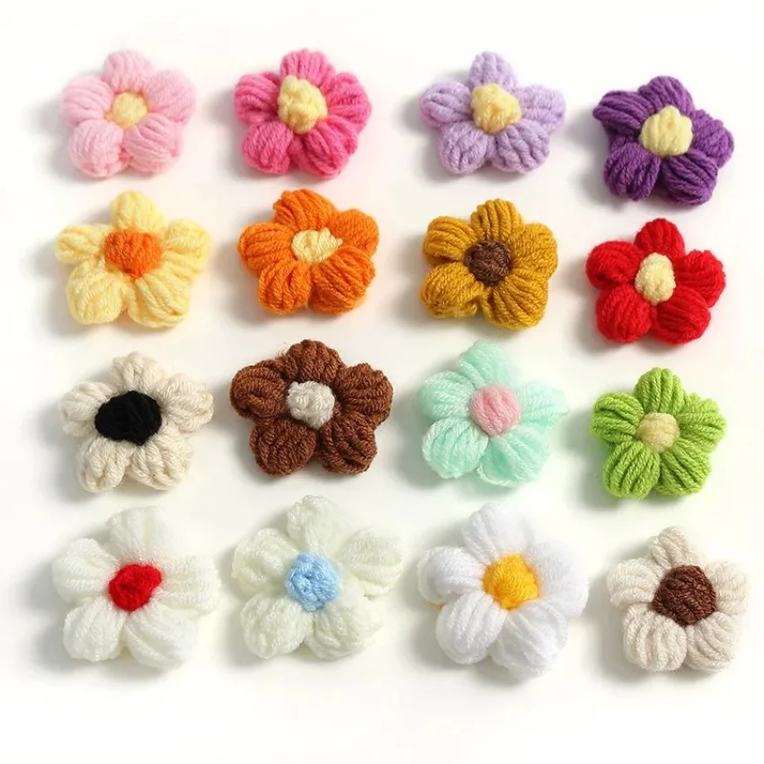 DIY Custom Handmade Knitted Flowers Crochet Flower For Decoration