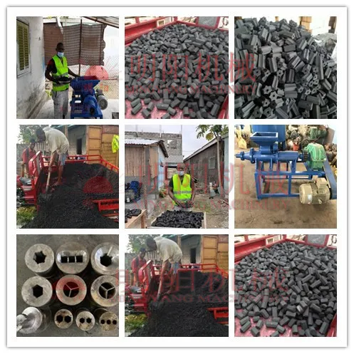 Оптовая продажа Бездымная Шестигранная машина для изготовления брикетов из кокосового угля барбекю