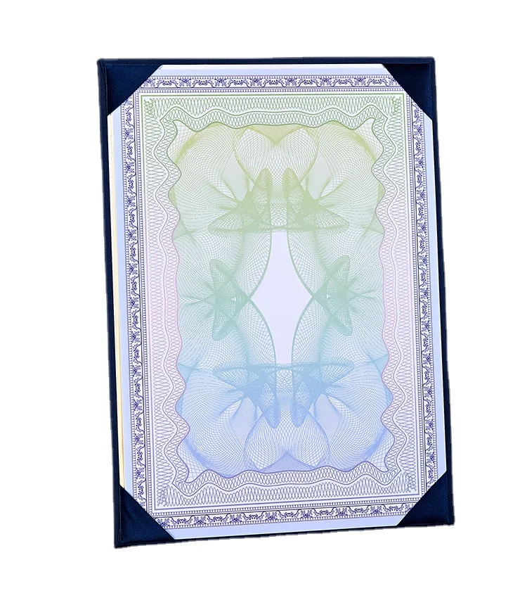 
Hot sale custom printed company degree certificate paper with security feature anti-counterfeit certificate Offset printing 